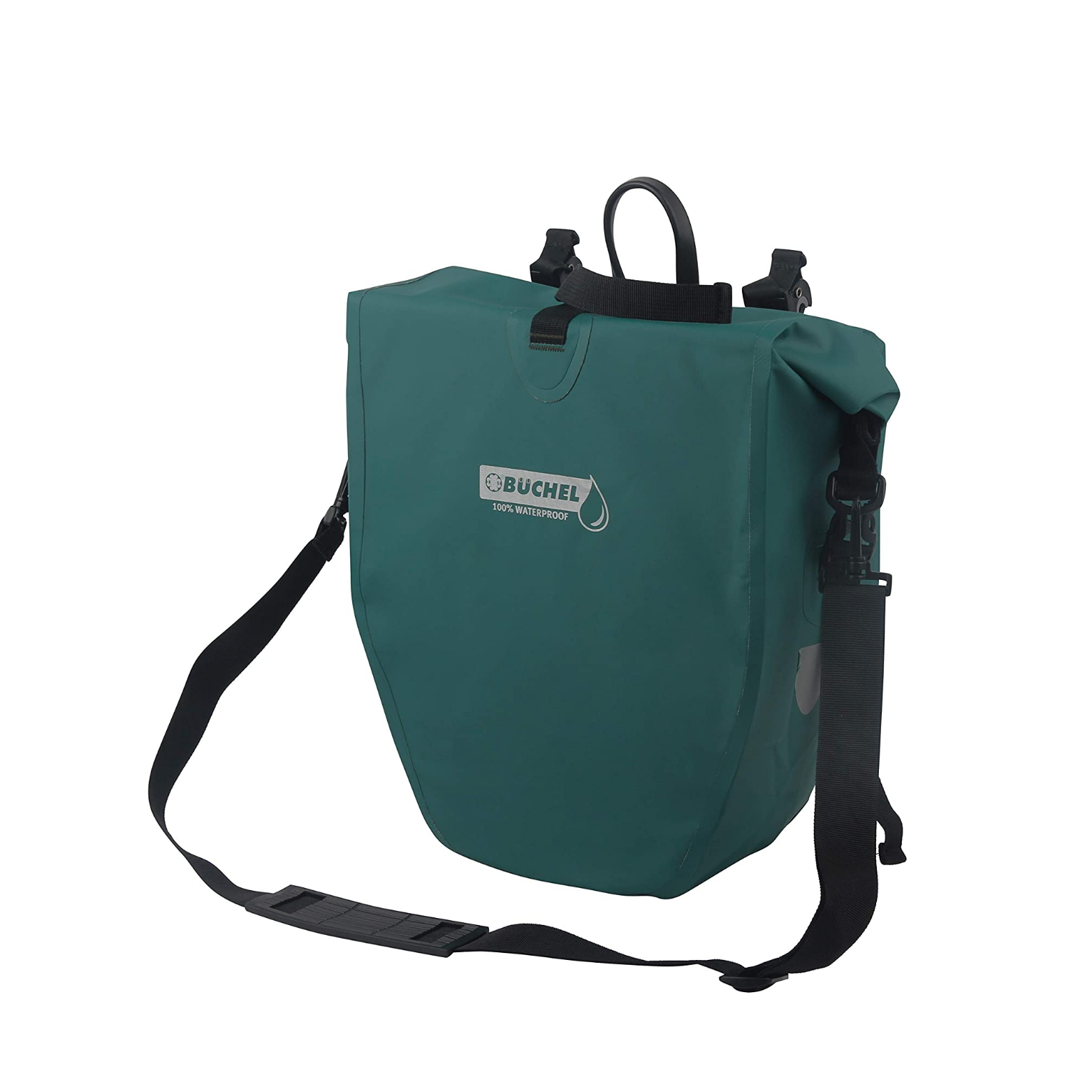 Büchel sacoche de vélo simple 100% étanche 25,4L bleu aqua