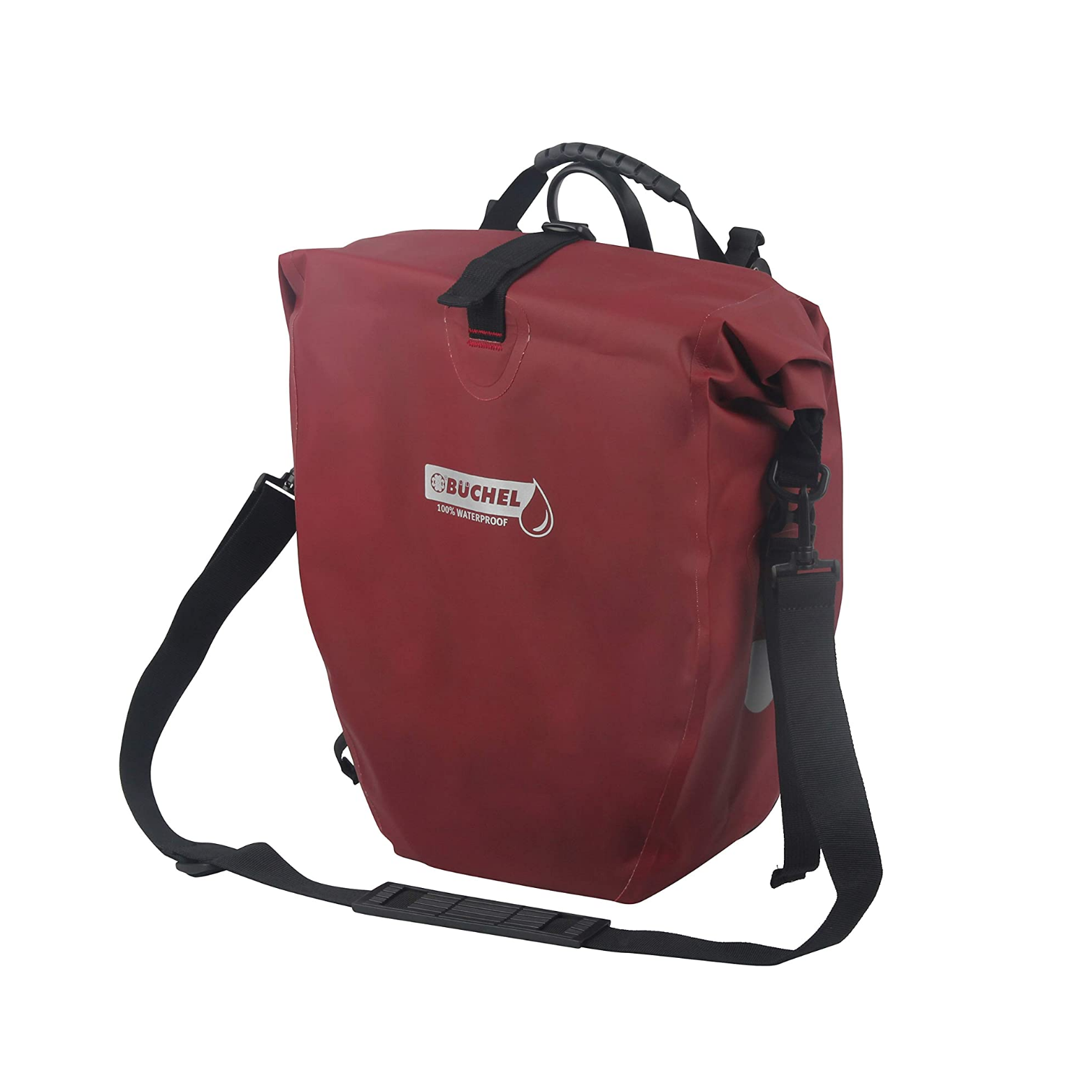 Büchel sacoche de vélo simple 100% étanche 25,4L Merlot