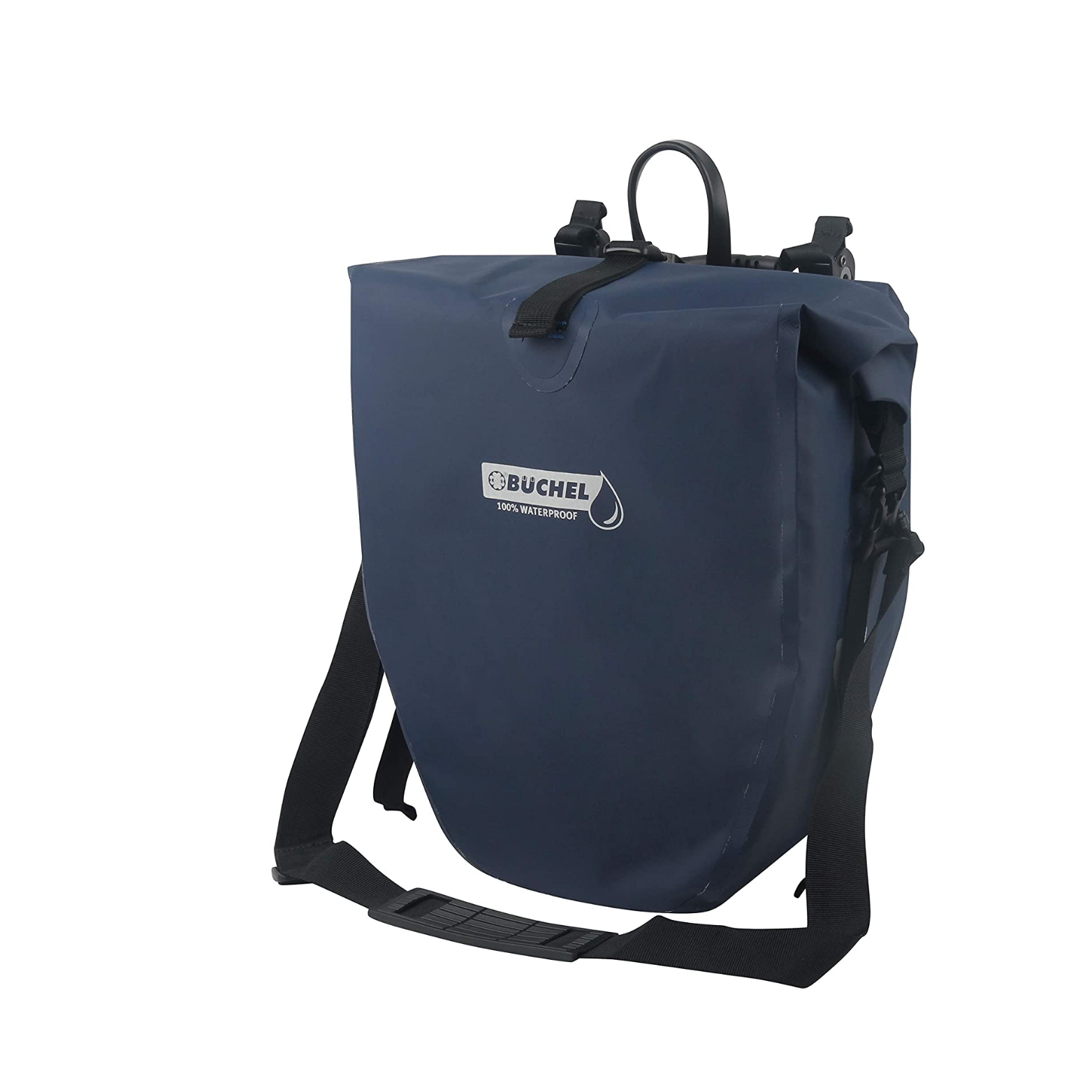Büchel sacoche de vélo simple 100% étanche 25,4L Bleu