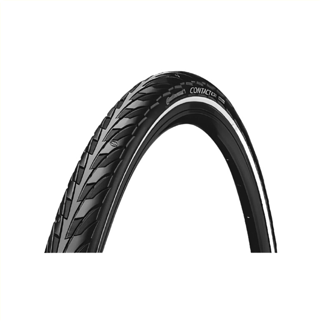Pneu extérieur Continental Contact, noir avec reflets, 28 x 1.60  ERTO 42-622 (homologué pour les vélos électriques à 25 km/h)