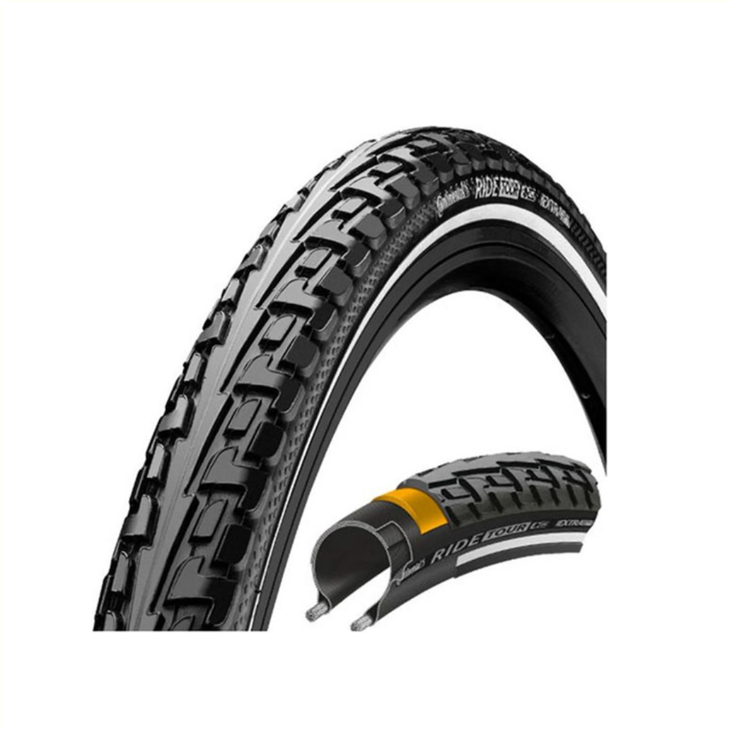 Pneu Continental Ride tour, noir avec reflet, 28x1,60, puncture protection, ETRTO 42-622 (approuvé E-Bike 25 km/h)