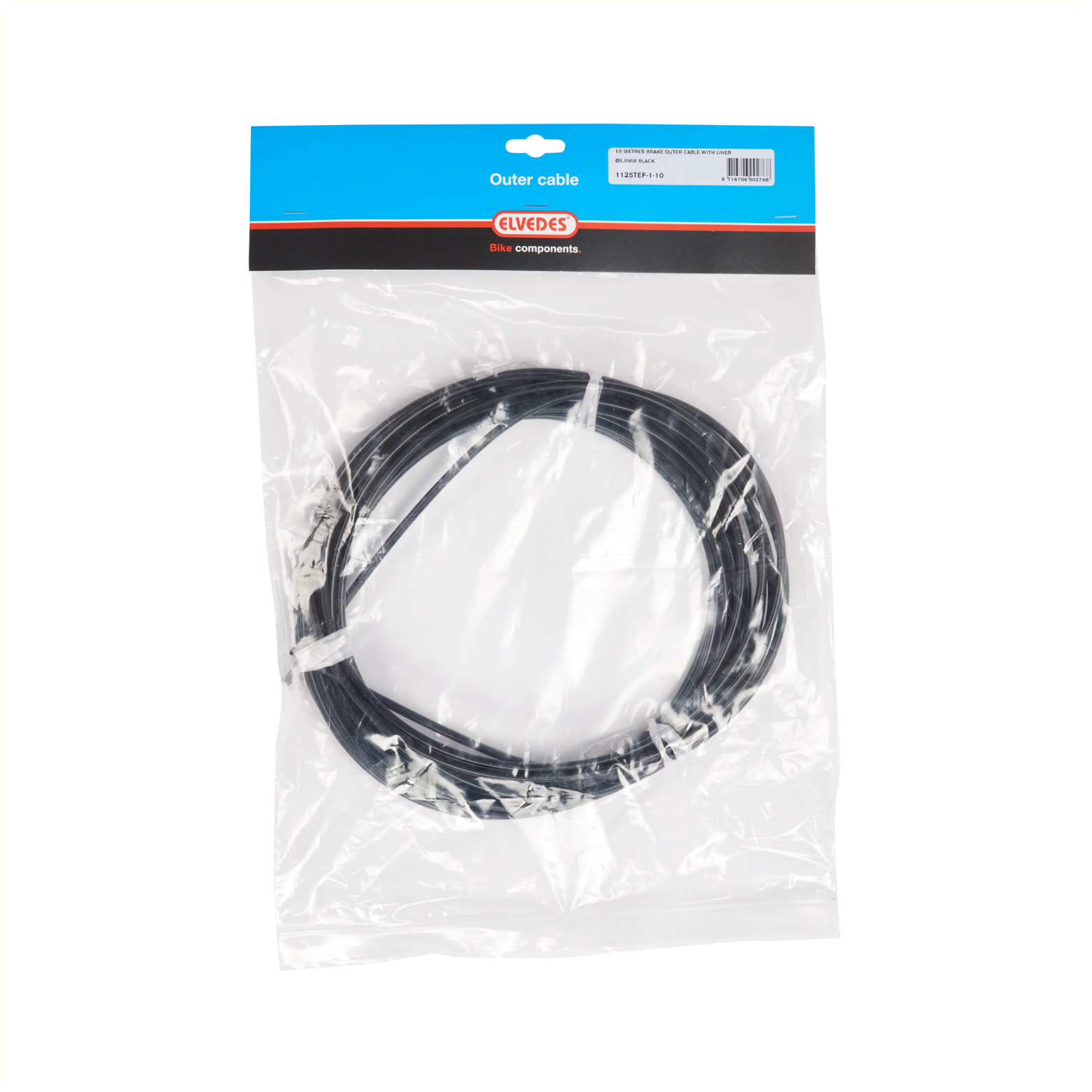 Câble de frein extérieur Elvedes avec doublure en téflon noir. 10 mètres 5mm