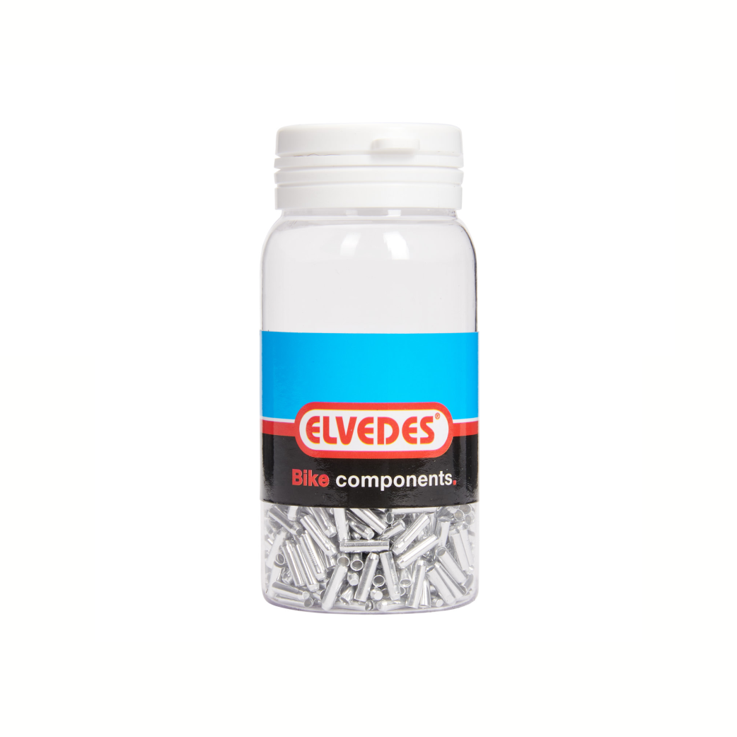Capuchon anti-effilochage en aluminium Elvedes. diamètre 1,6 mm, 500 en pot