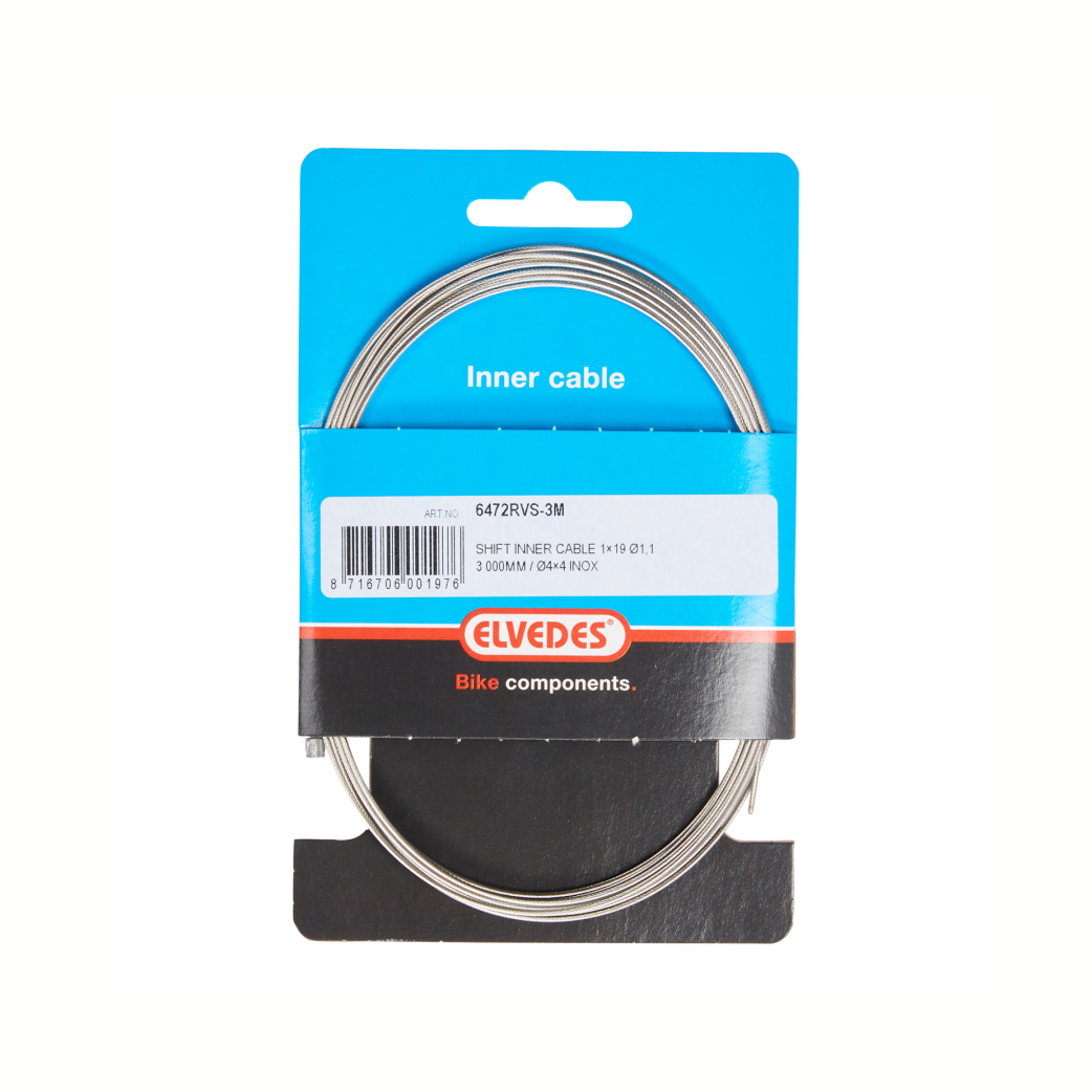 Elvedes engrenage de câble intérieur en acier inoxydable 3,00M, mamelon 4x4mm, y compris pour Nexus