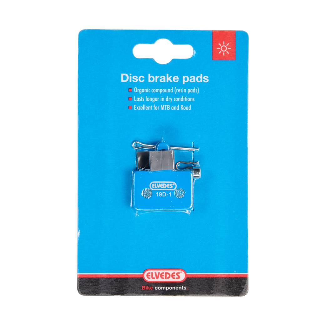 1 paire de plaquettes de frein à disque organiques Elvedes pour, entre autres. Shimano BR-M375 par paire