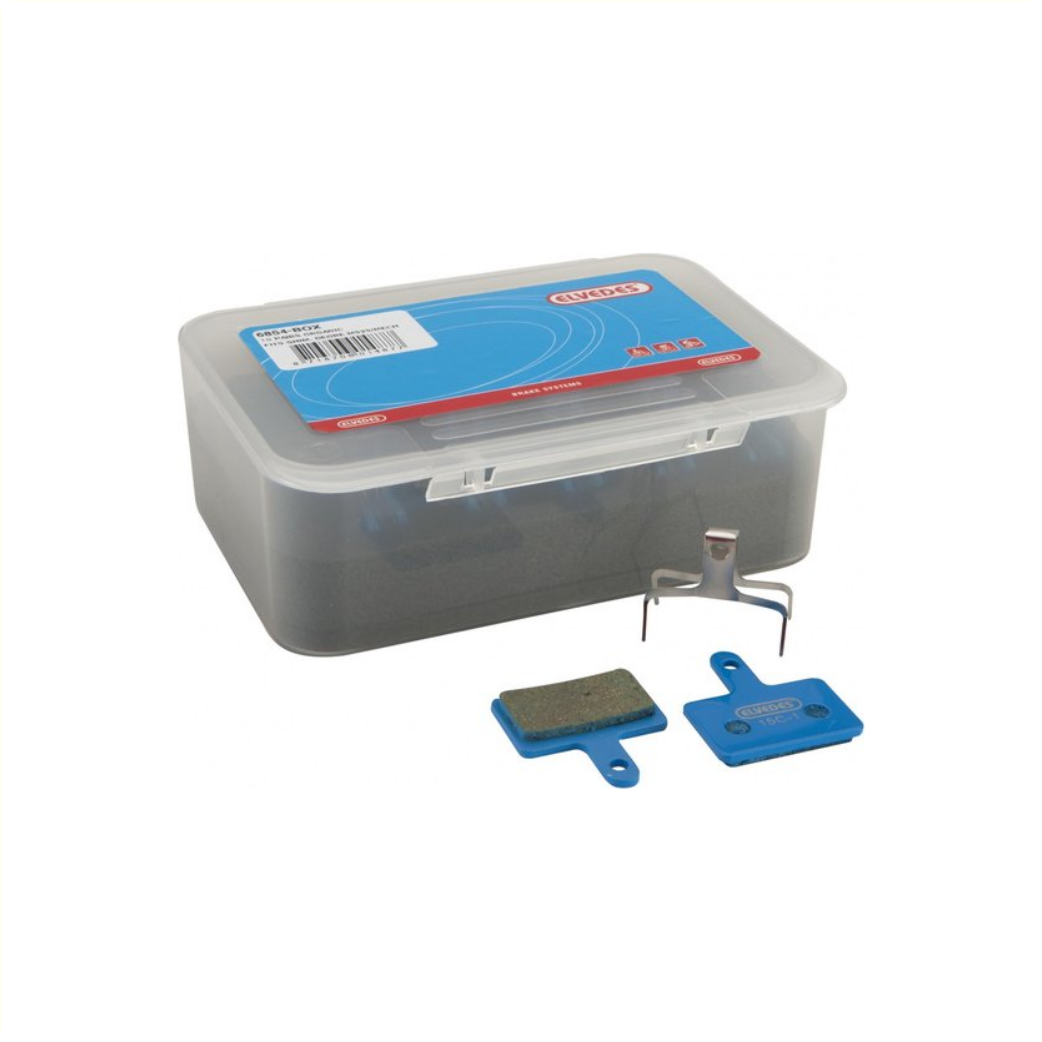 Plaquettes de frein à disque organiques Elvedes pour, entre autres : Shimano BR-M375 par 10 paires