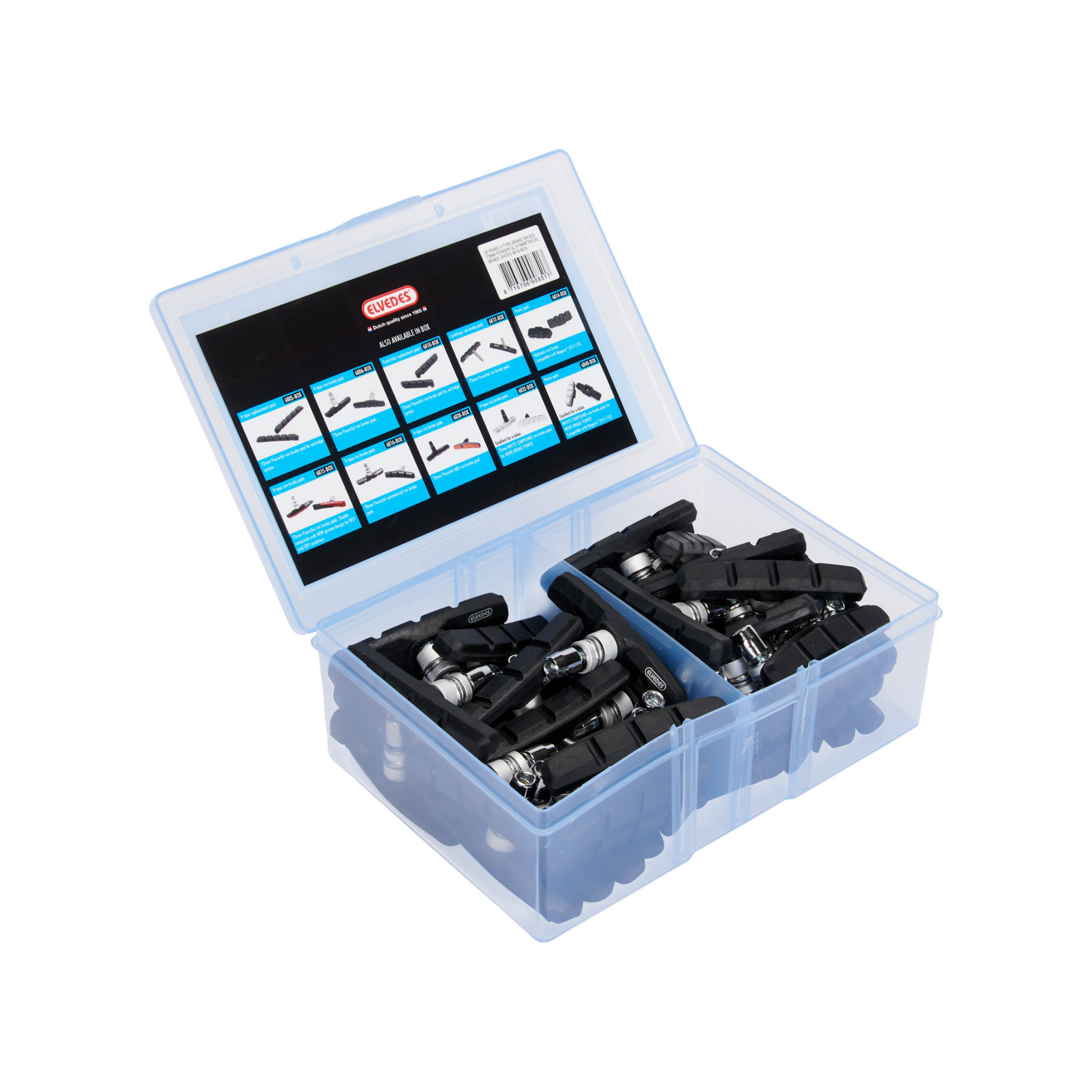 Plaquettes de frein sur jante Elvedes V-brake 70 mm symétriques par 25 paires