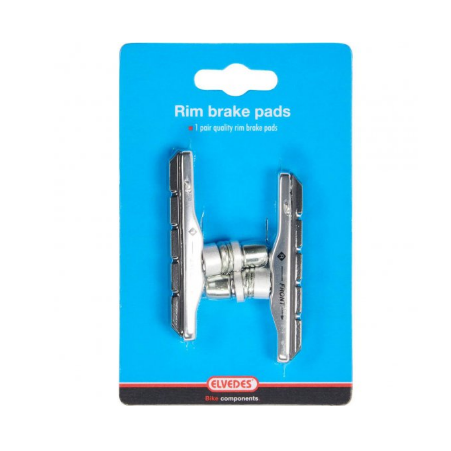 Plaquettes de frein Elvedes V-brake 72mm noires, avec cartouche en aluminium par paire