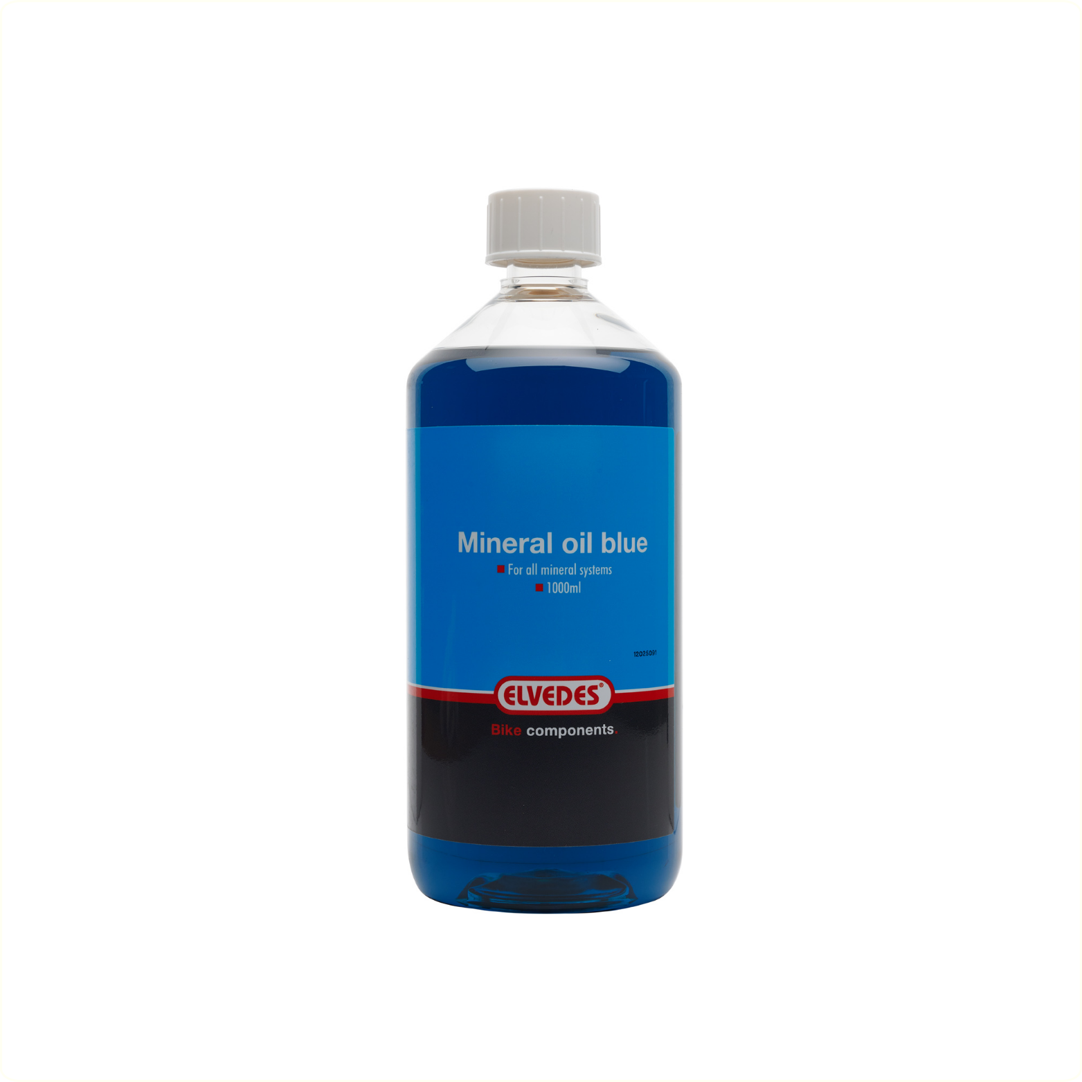Huile minérale Elvedes pour tous les systèmes de freinage minéraux. Flacon 1000ml, couleur bleu