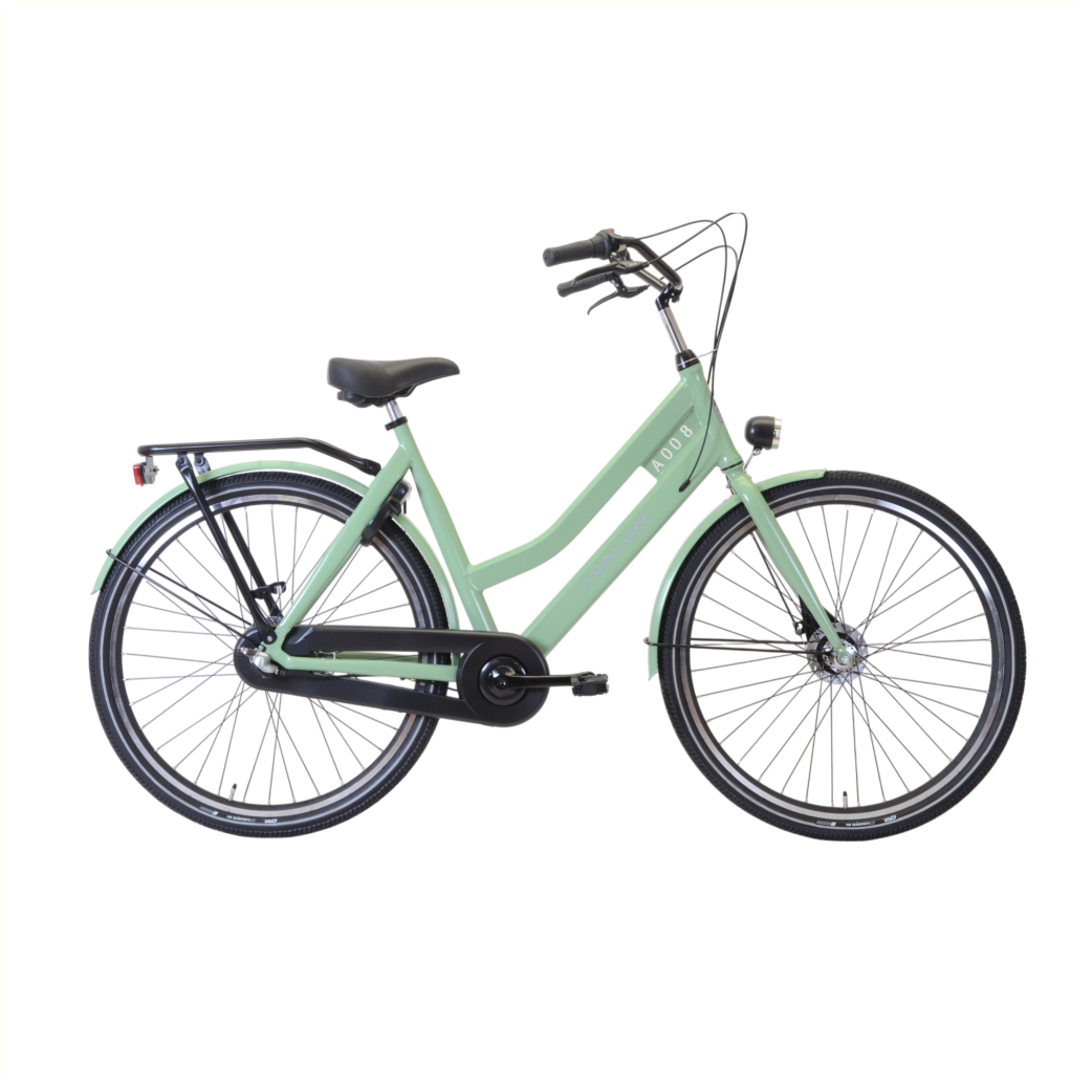 Vélo de ville Avalon Style pour femme, taille 54 cm, freins à rouleaux Shimano, 3 vitesses. Vert pâle.