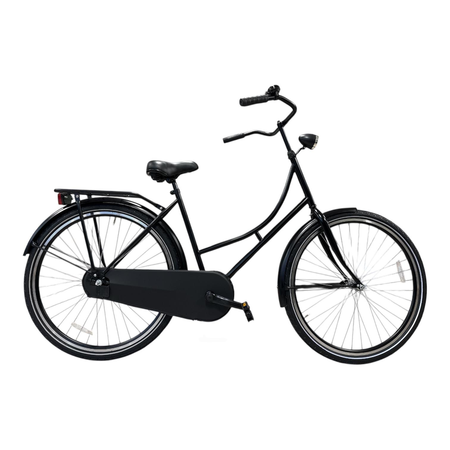 Vélo d'exportation 28". 57cm, cadre en acier, moyeu de frein, éclairage, 85% assemblé en carton