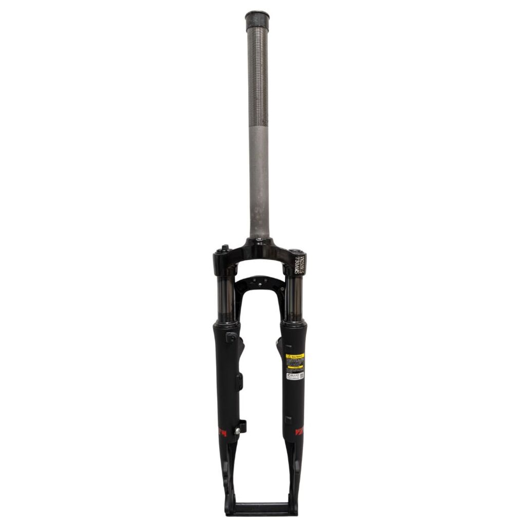 Fourche à suspension 28" noire 1 1/8", tube de fourche avec ou sans filetage