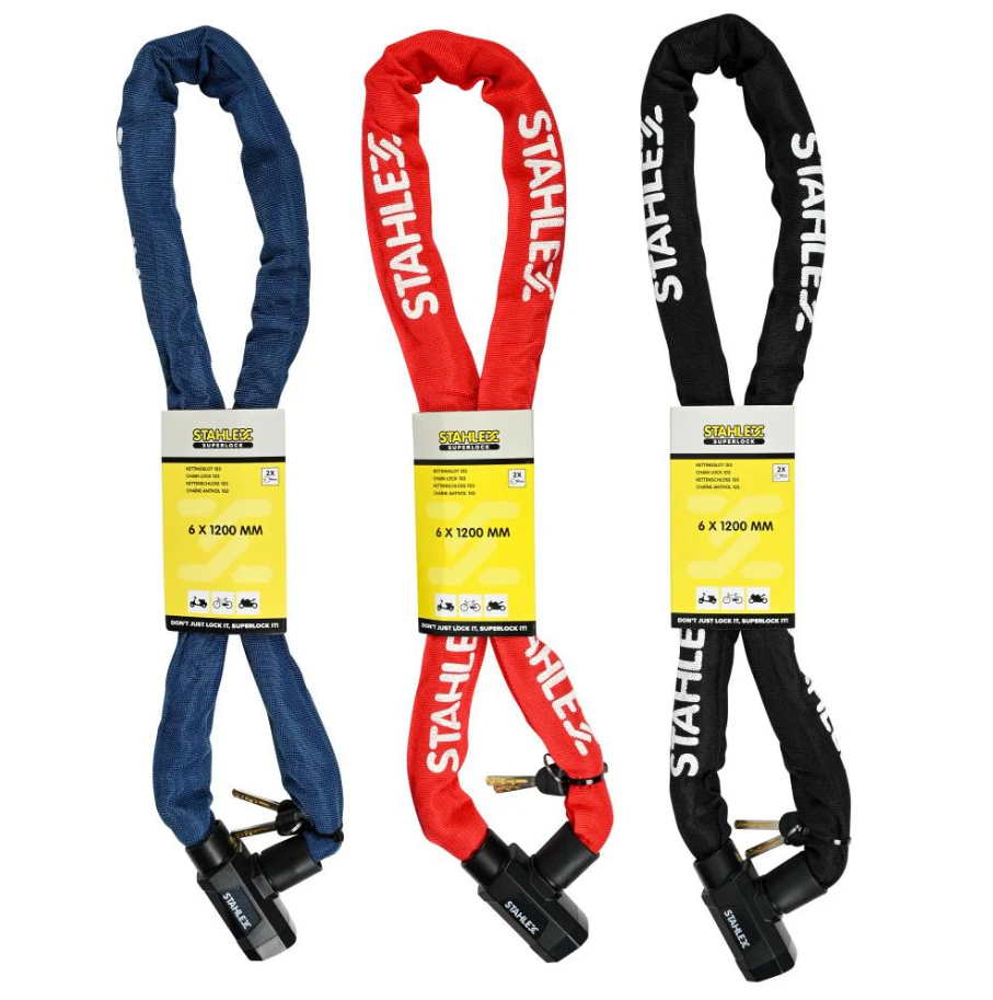 Chaîne antivol Stahlex 103, couleurs mélangées, 6 x 1 200 mm