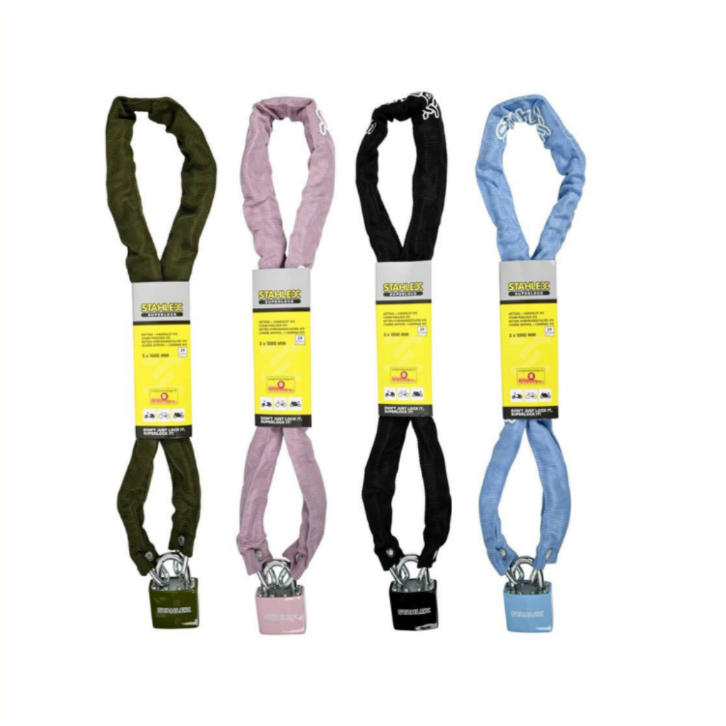 Chaîne avec cadenas 5x1000 couleur assortie