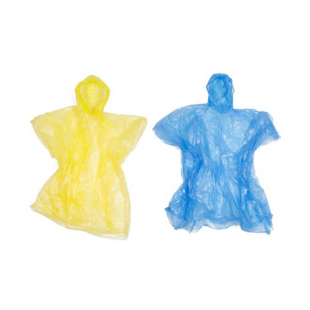 Poncho jetable léger. couleur assortie. Taille unique.