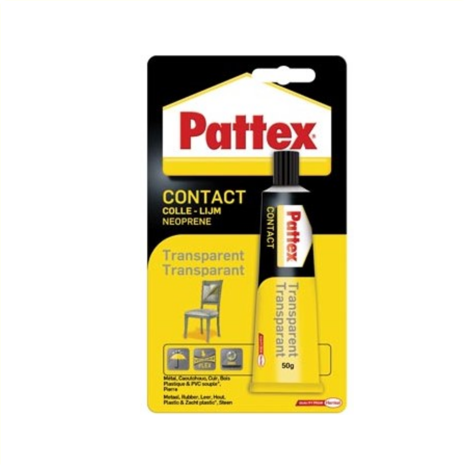 Colle contact Pattex 50gr transparente