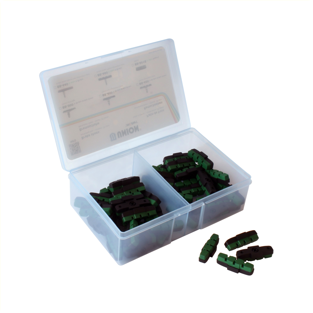 Union Brake Pads Frein sur jante hydraulique Magura BS-801E. Par 25 paires, pour E-bike