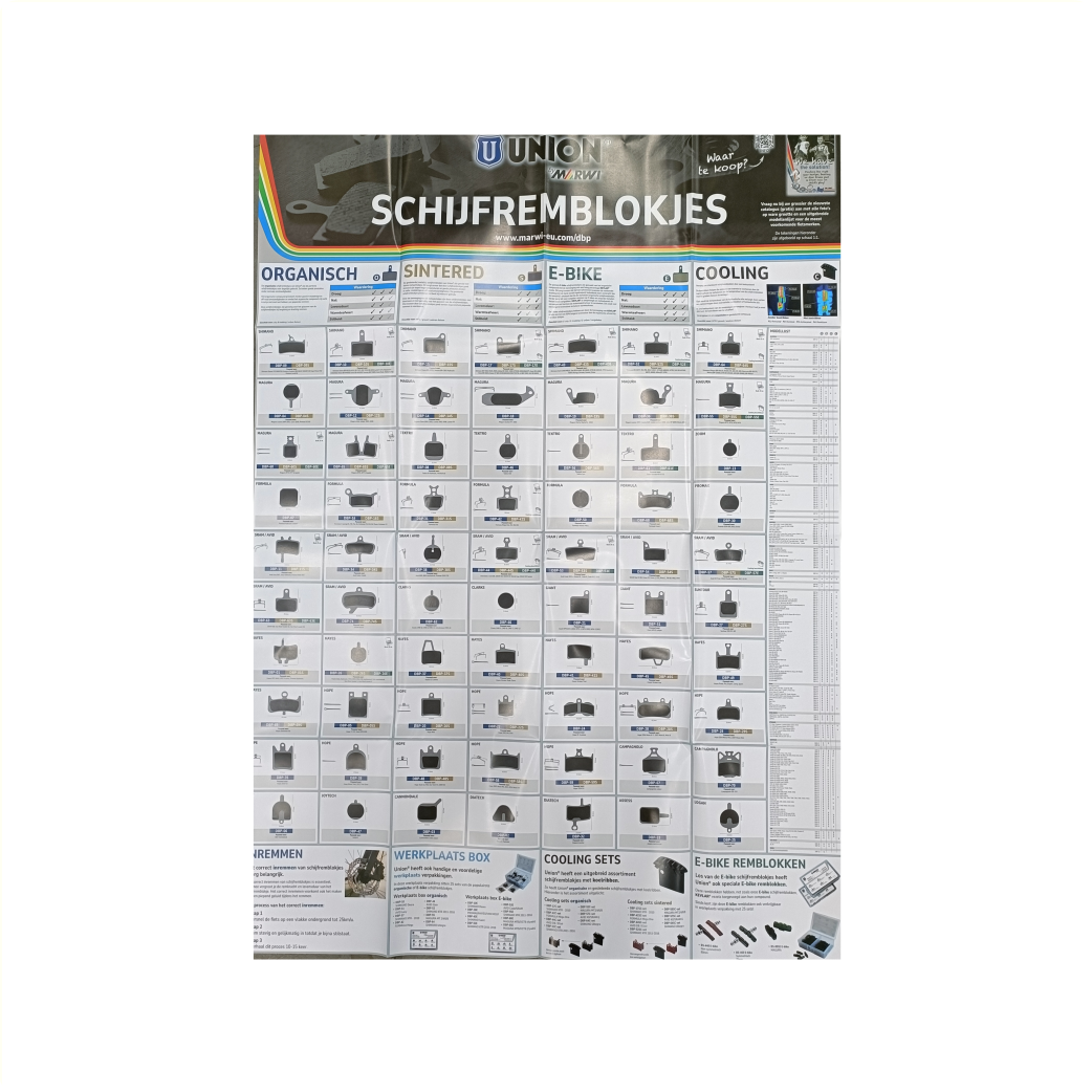 Présentation des plaquettes de frein à disque de l'affiche Marwi