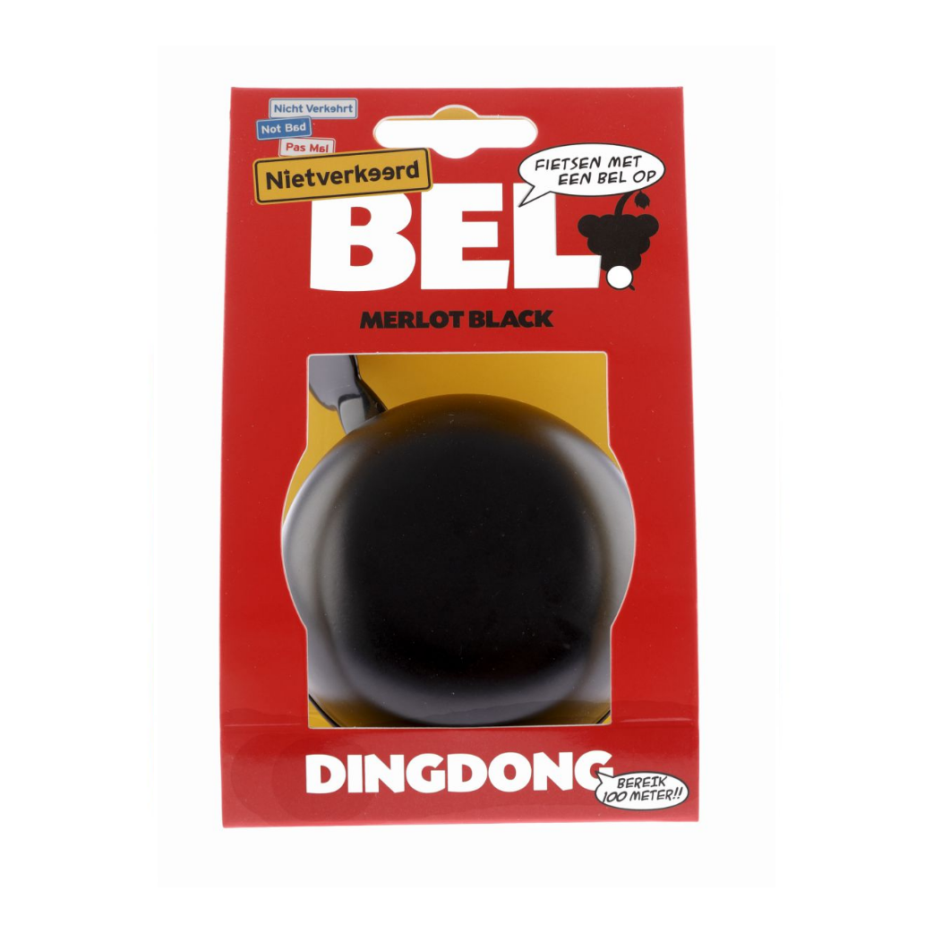 NietVerkeerd cloche ding-dong 80mm merlot noir
