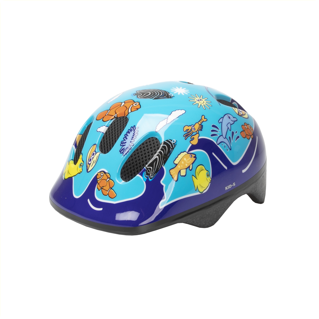 Casque enfant M-Wave KID-S Sea land Blue (52-57cm)