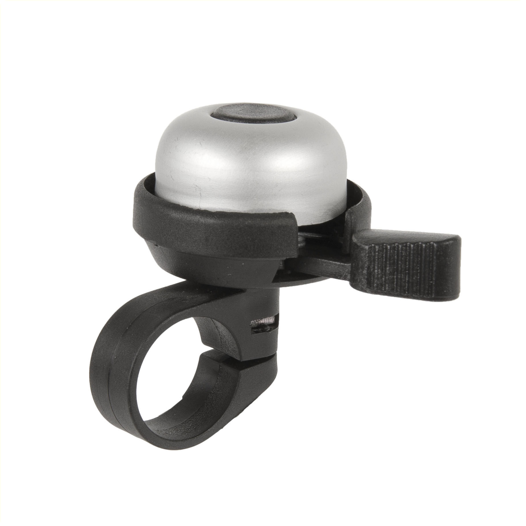 Cloche Ding-Dong mini cloche. Diamètre 33 mm. aluminium/plastique. argent