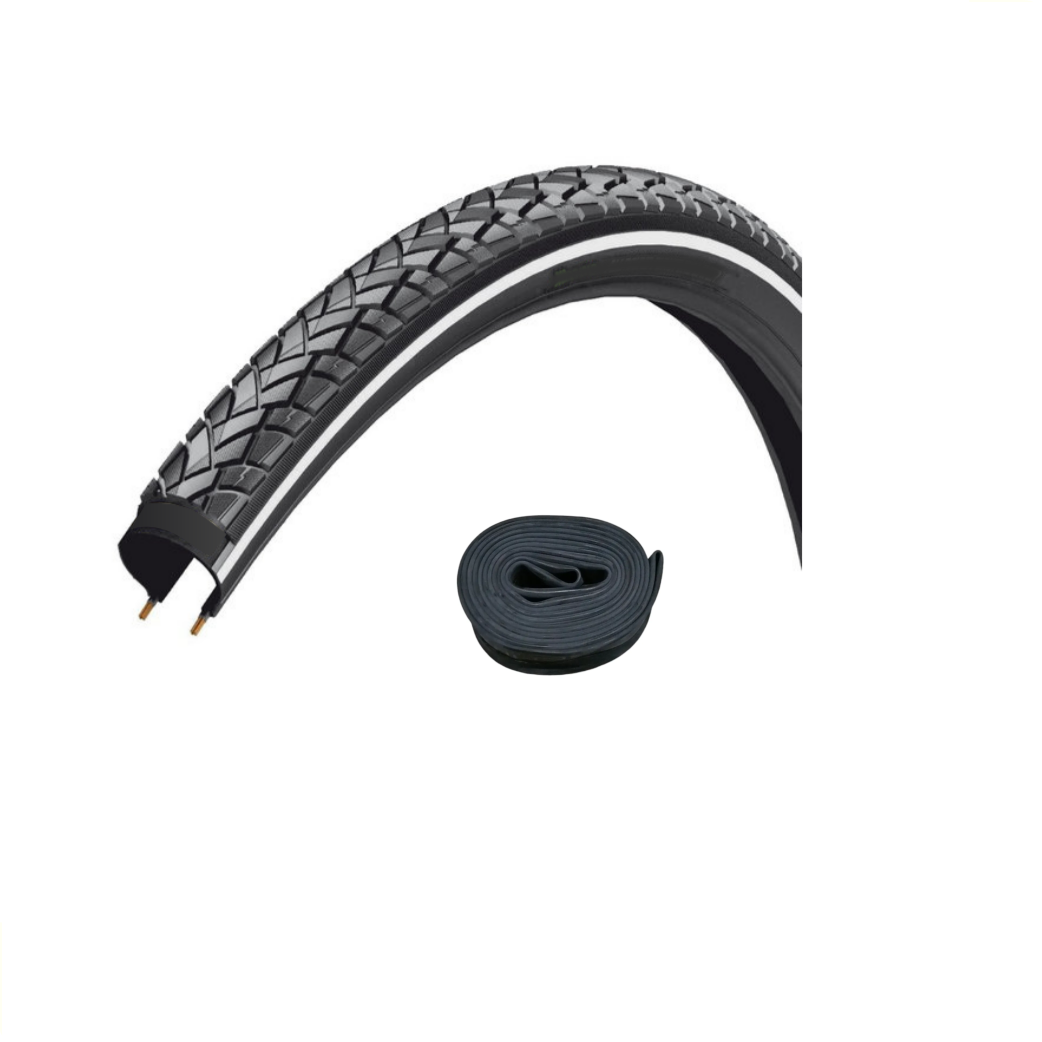 Beyond BY-101 28x1.60 ETRTO 42-622 and 28/47-622 inner tube 40mm car valve, Black with reflection,
