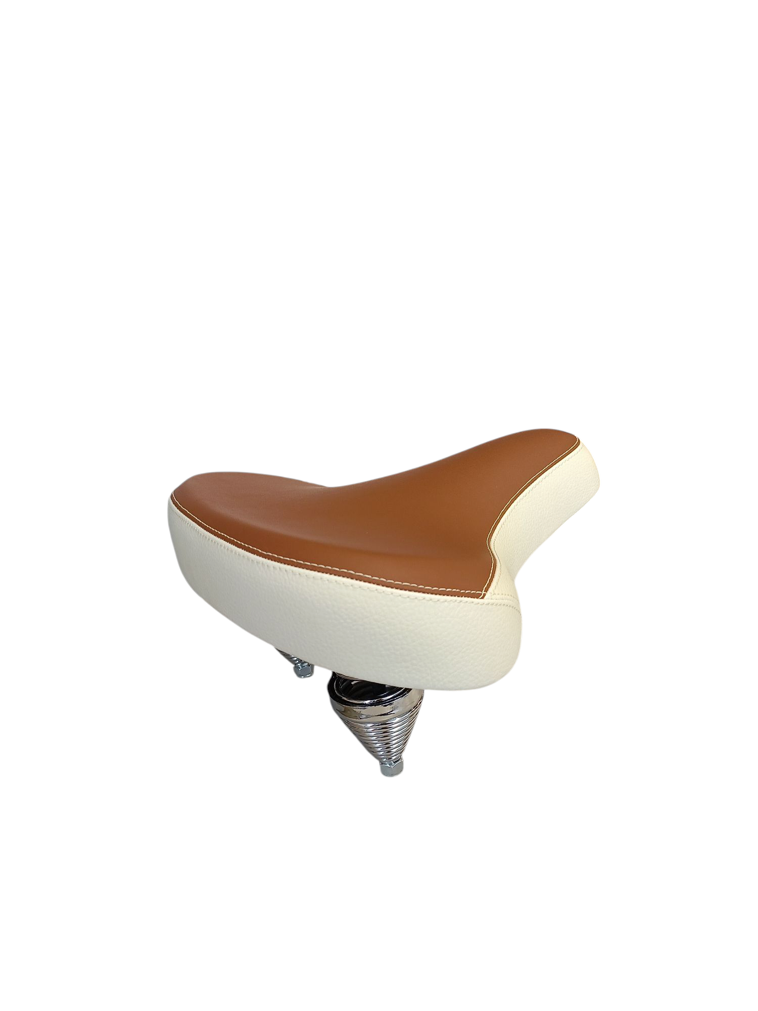 Selle NP12-07 Marron/blanc. avec ressort et sangle de selle