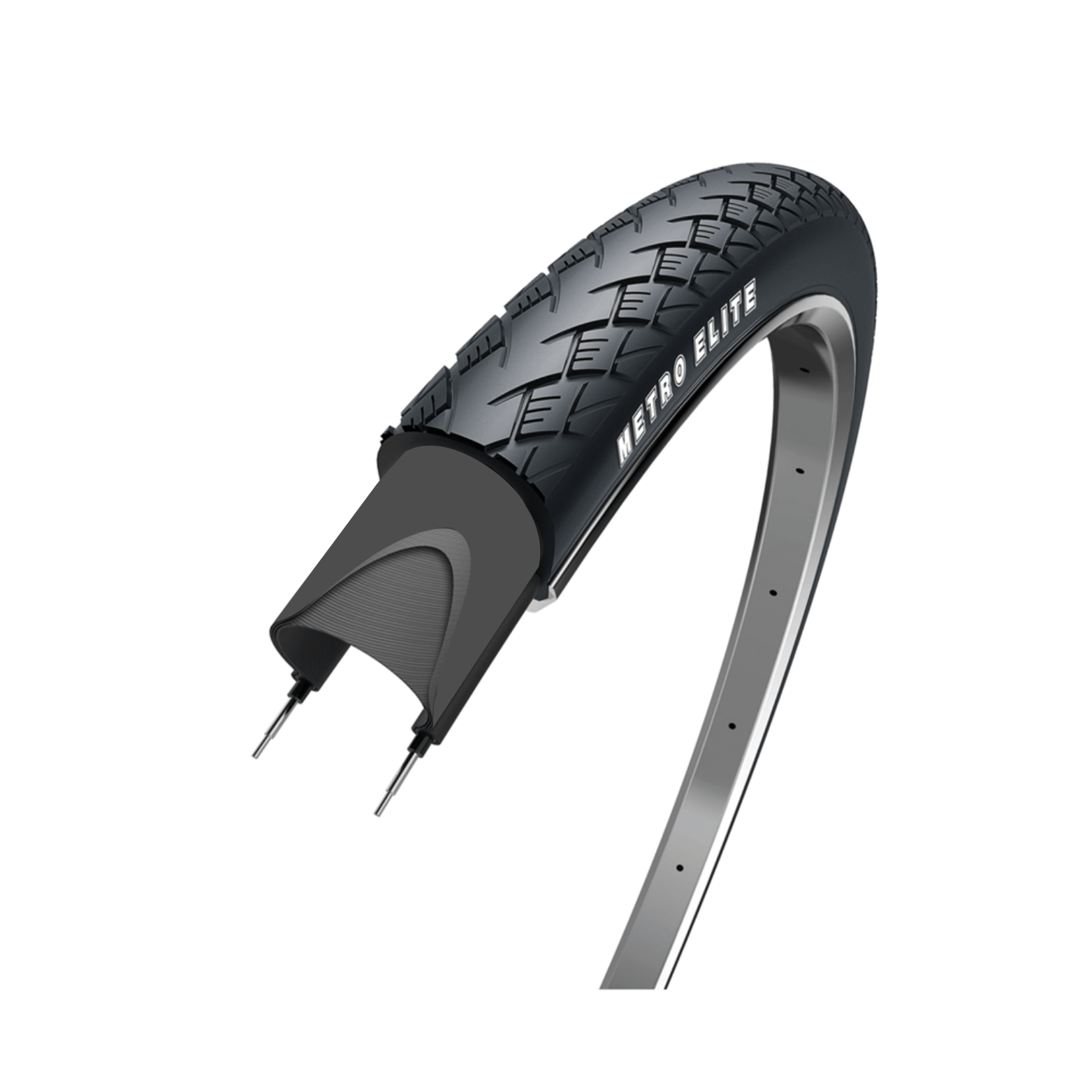 WOLFF Metro Elite, noir avec reflet, : 28x1,60, ETRTO 42-622