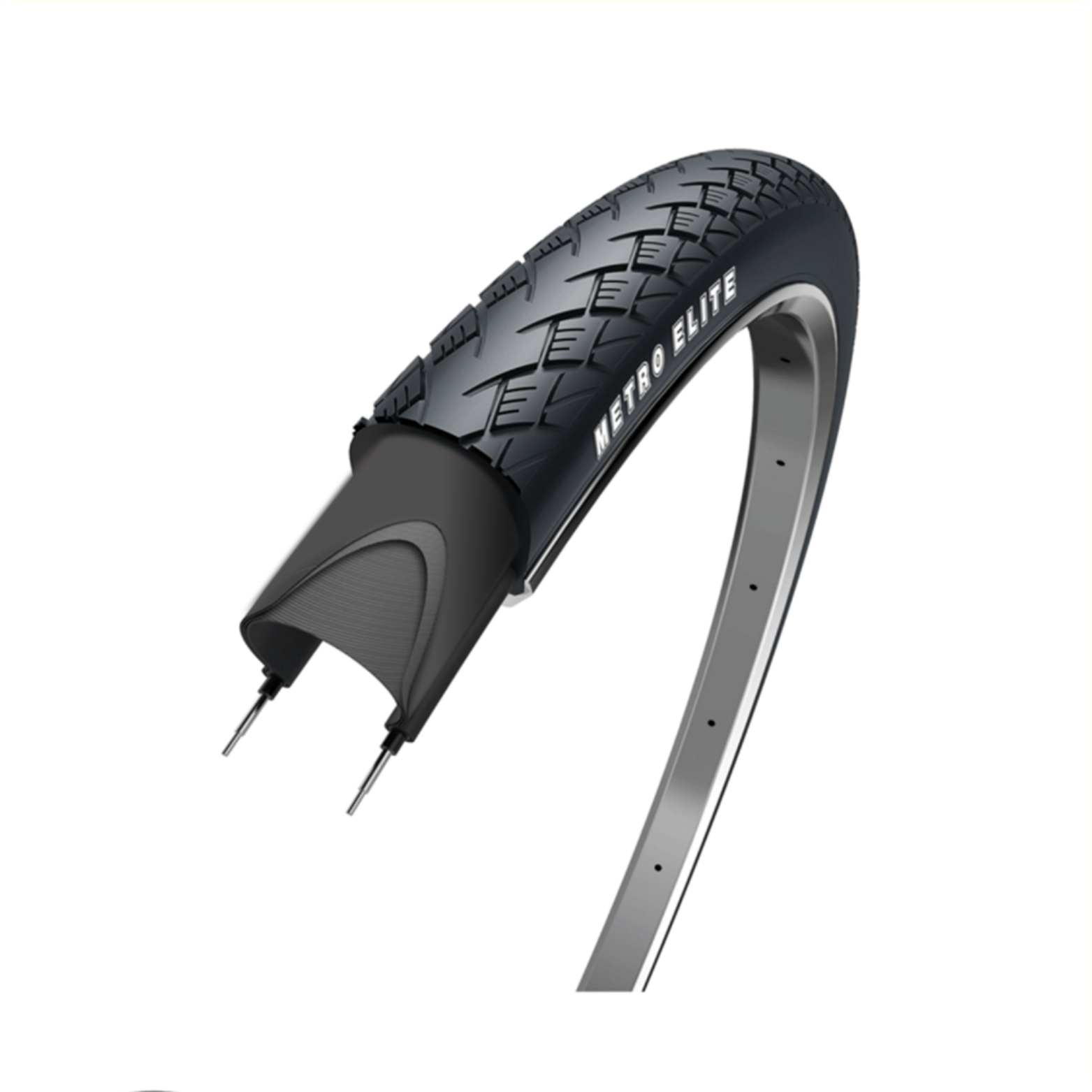 WOLFF Metro Elite, noir avec reflet,  28x1 5/8x1 3/8, ETRTO 37-622