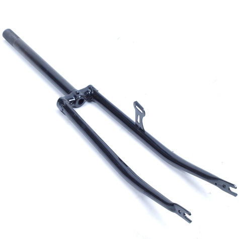 Fourche avant 26x1 3/8 noire avec crochet dynamo. 1 pouce, tube de direction 250 mm.