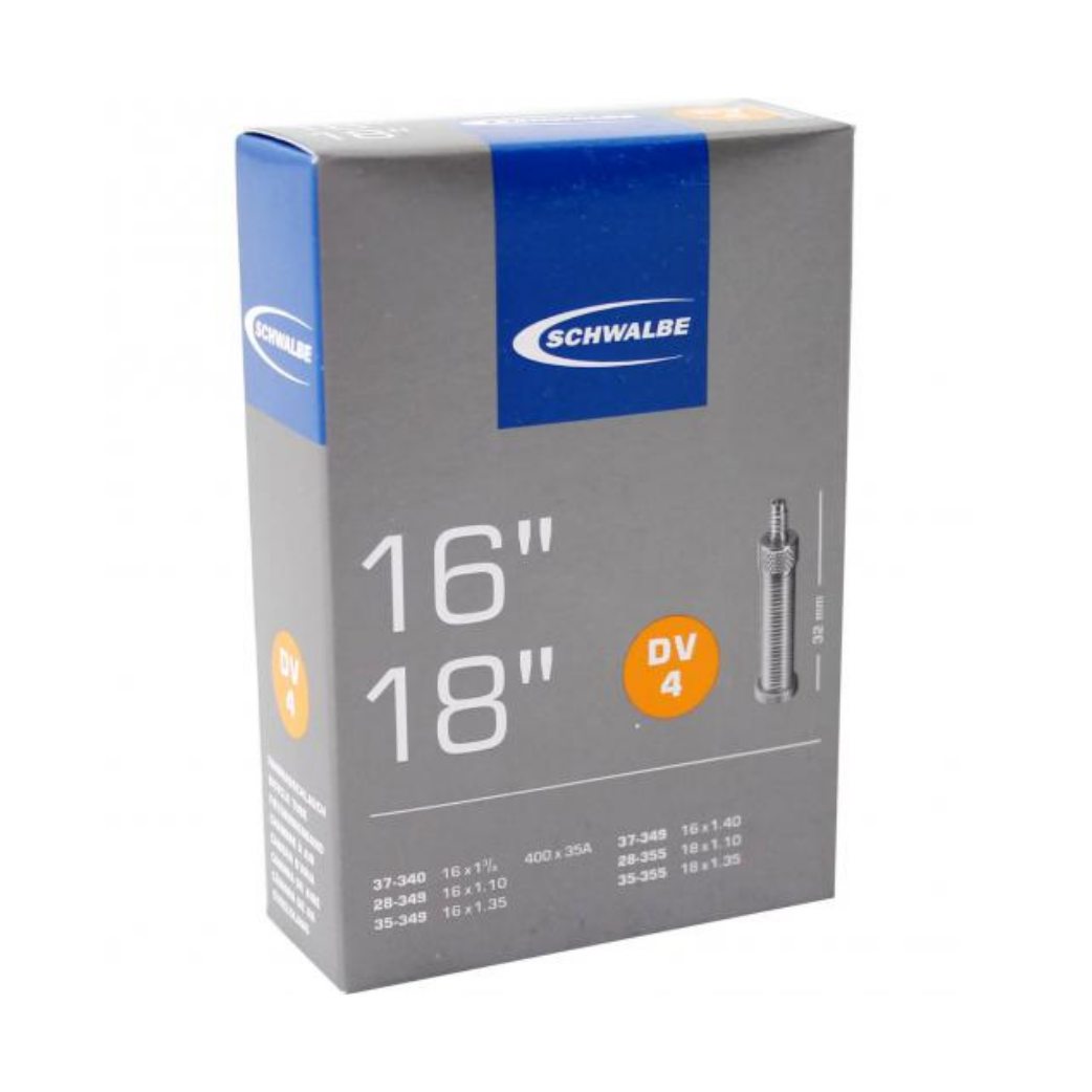 Chambre à air Schwalbe 16x1 3/8 ETRTO 28/37-340-355 étroite, Dunlop Blitz/Holland DV4