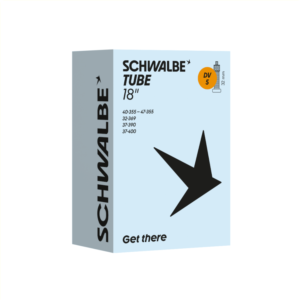 Chambre à air Schwalbe 18x1,75 ETRTO 32/47-340-355, Dunlop Blitz/Holland DV5