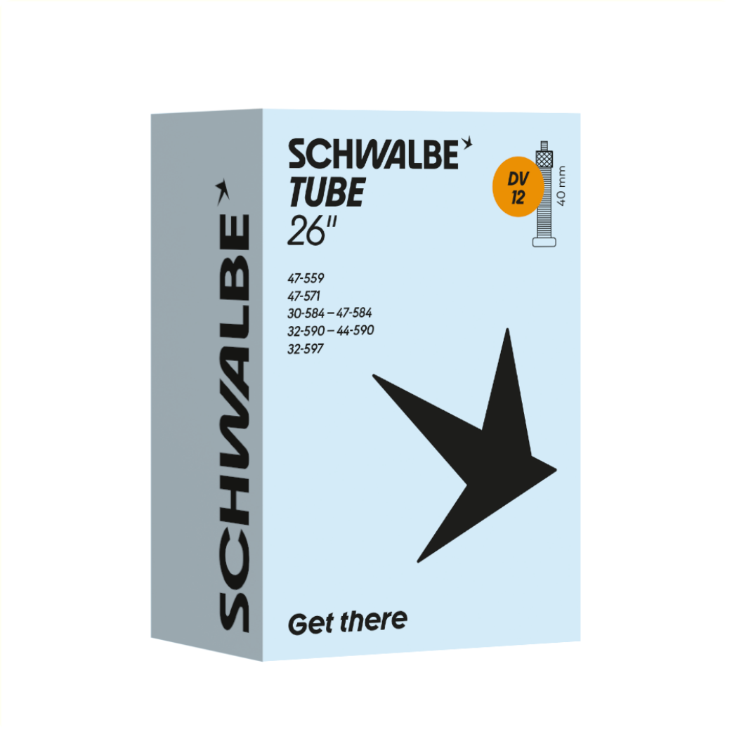 Chambre à air Schwalbe 26x1 3/8-1.75 ETRTO 32/47-559, Dunlop Blitz/Holland DV12