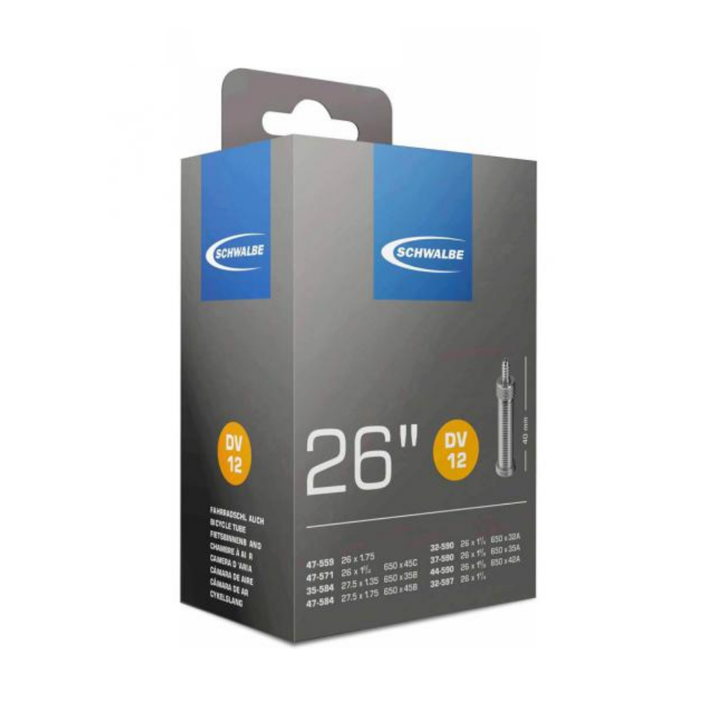 Chambre à air Schwalbe 26x1 3/8-1.75 ETRTO 32/47-559, Dunlop Blitz/Holland DV12