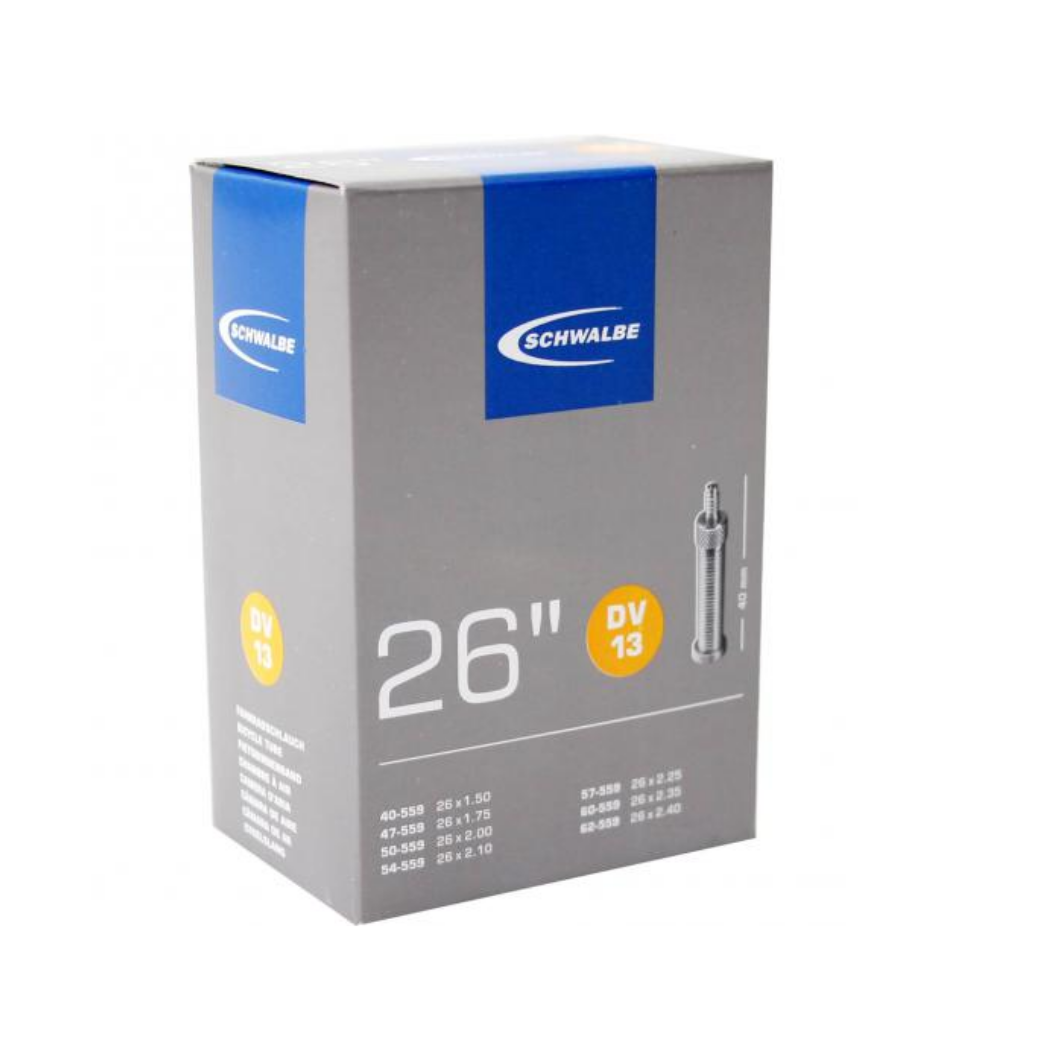 Chambre à air Schwalbe 26x1,50-2,50 ETRTO 40/62-559, Dunlop Blitz/Holland DV13 40mm