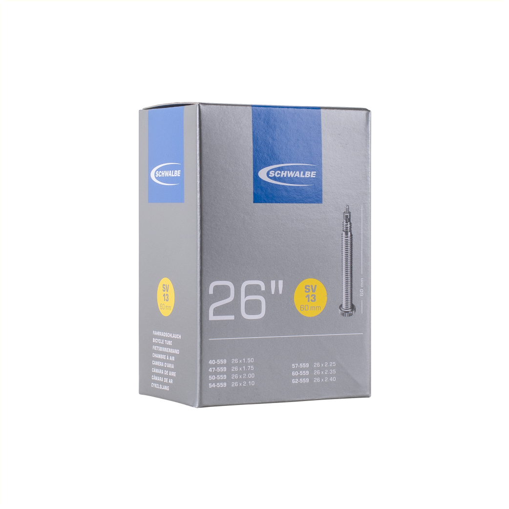 Chambre à air Schwalbe 26x1,50-2,50 ETRTO 40/62-599 EK, Presta/Français SV13 60mm