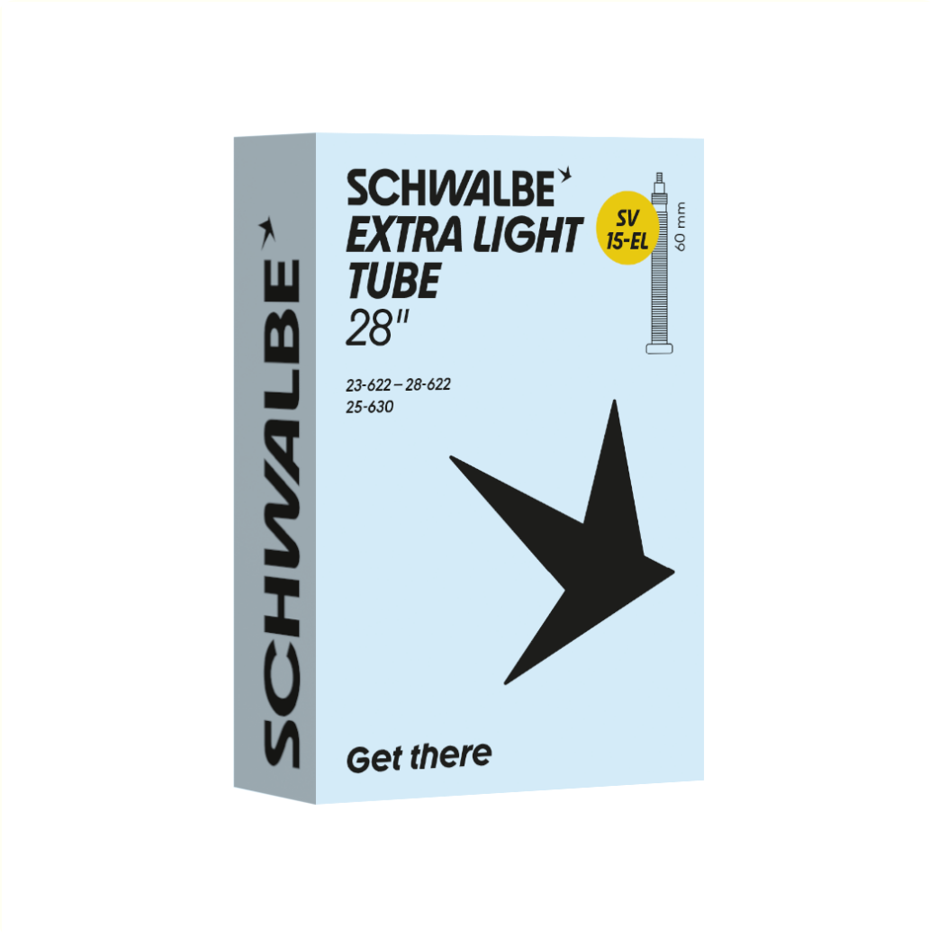 Chambre à air Schwalbe xtra light 28x3/4-1.00, 27/28-1.00 ETRTO 18/25-622, 22/25-630, Presta/ Frans SV20-EL 60mm