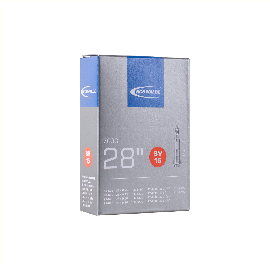 Chambre à air Schwalbe 28x3/4-1.10, ETRTO 18/28-622, Presta/Français SV15 40mm