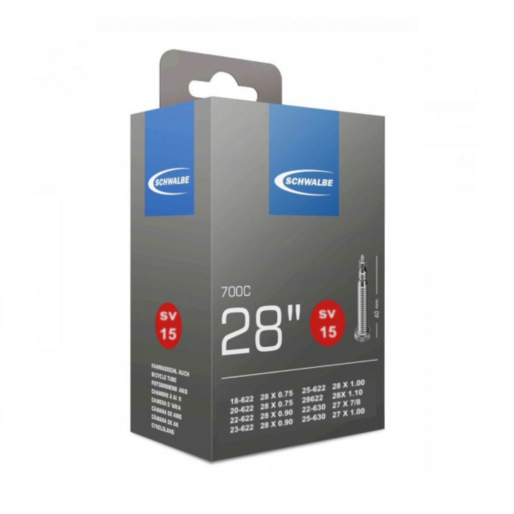 Chambre à air Schwalbe 28x3/4-1.10, ETRTO 18/28-622, Presta/Français SV15 40mm