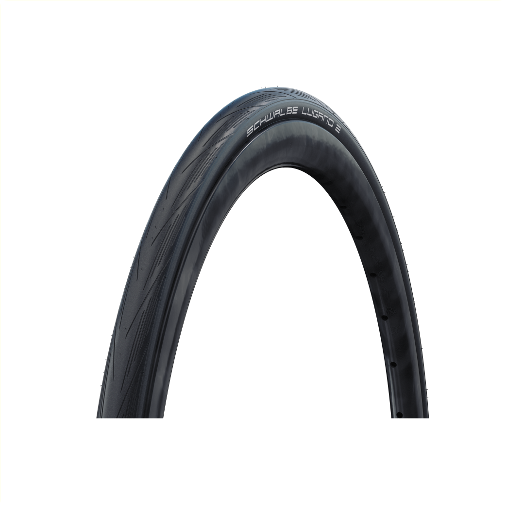 Schwalbe Lugano 2 (garde K), Noir sans reflet, 28x1.00 ETRTO 25-622