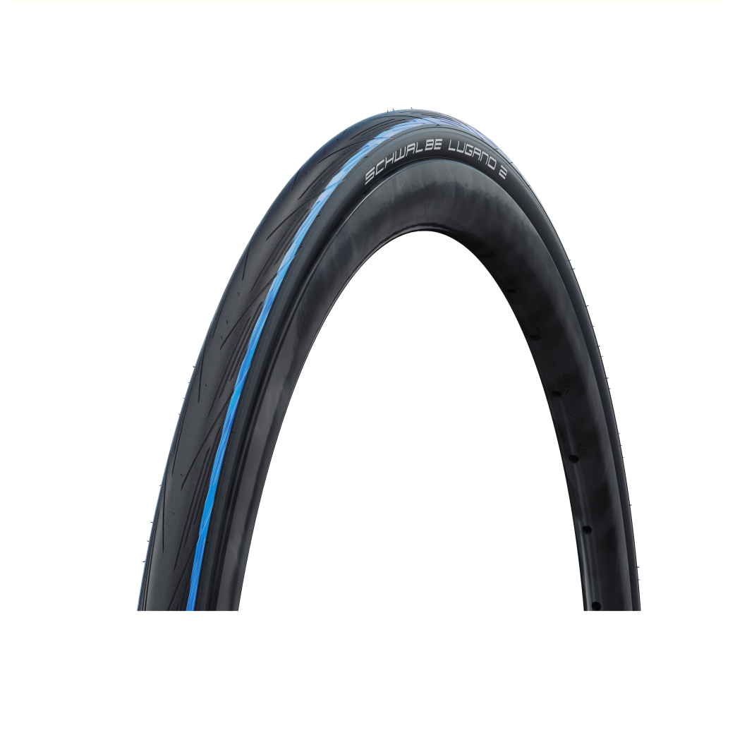 Schwalbe Lugano (K-guard) Noir/bleu sans reflet, 28x1.00 ETRTO 25-622