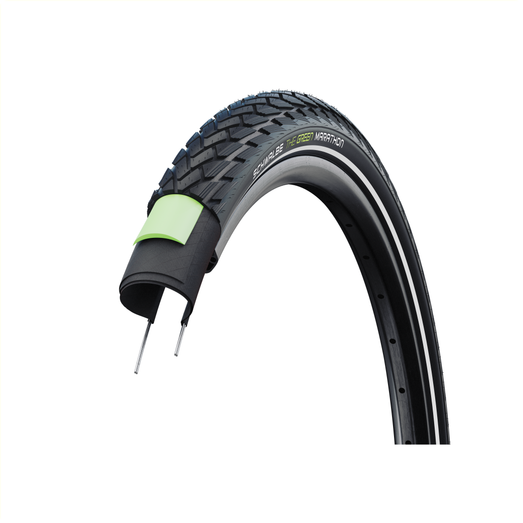 Schwalbe Marathon pour vélos électriques (Greenguard 3mm Anti-crevaison), noir avec reflet,  28x1.40,  ETRTO 37-622