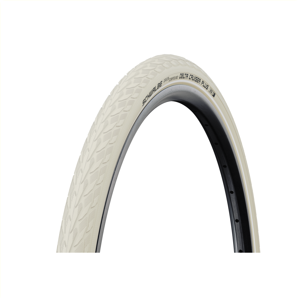 Schwalbe Delta Cruiser Plus (Protection anti-crevaison) Twinskin, Crème avec reflet, 28x1.40,  ETRTO 37-622