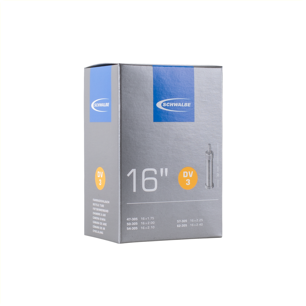 Chambre à air Schwalbe 16x1,75 ETRTO 47/62-305, Dunlop Blitz/Holland DV3 32mm