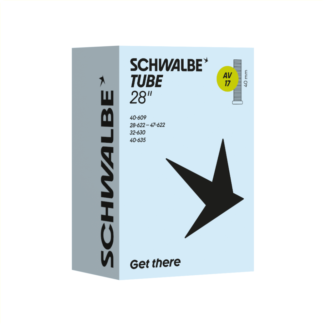 Chambre à air Schwalbe 28x1 5/8x1 3/8, (28/47-622-635) AV17 40mm Valve voiture