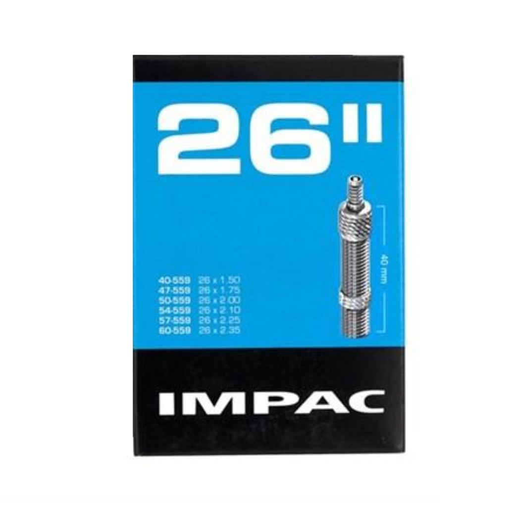 Chambre à air Impac (par Schwalbe) DV26 26x1,75 - 26x2,35 ETRTO 47/60-559 Valve : Dunlop Blitz/Holland 40mm