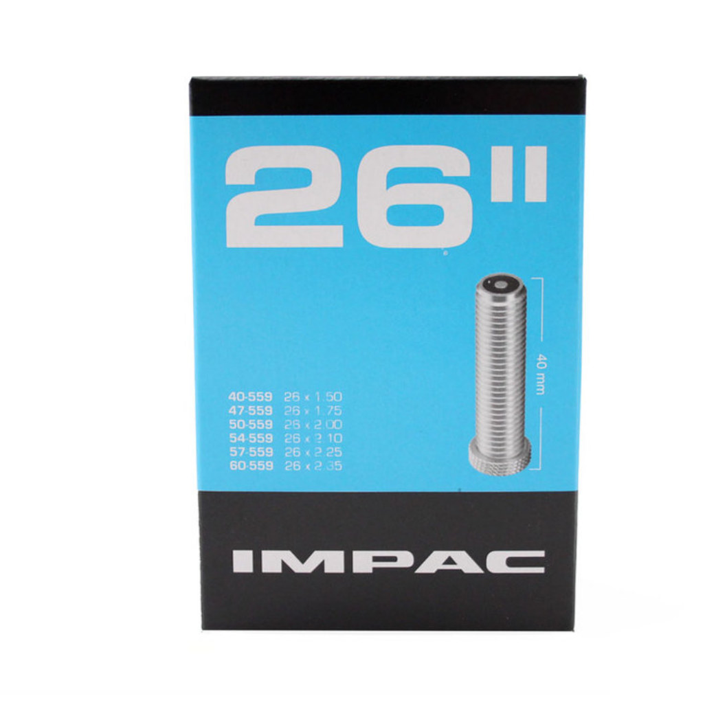 Chambre à air Impac (par Schwalbe) AV26 26x1,75 - 26x2,35 ETRTO 47/60-559 Valve : Schräder/valve auto 40mm