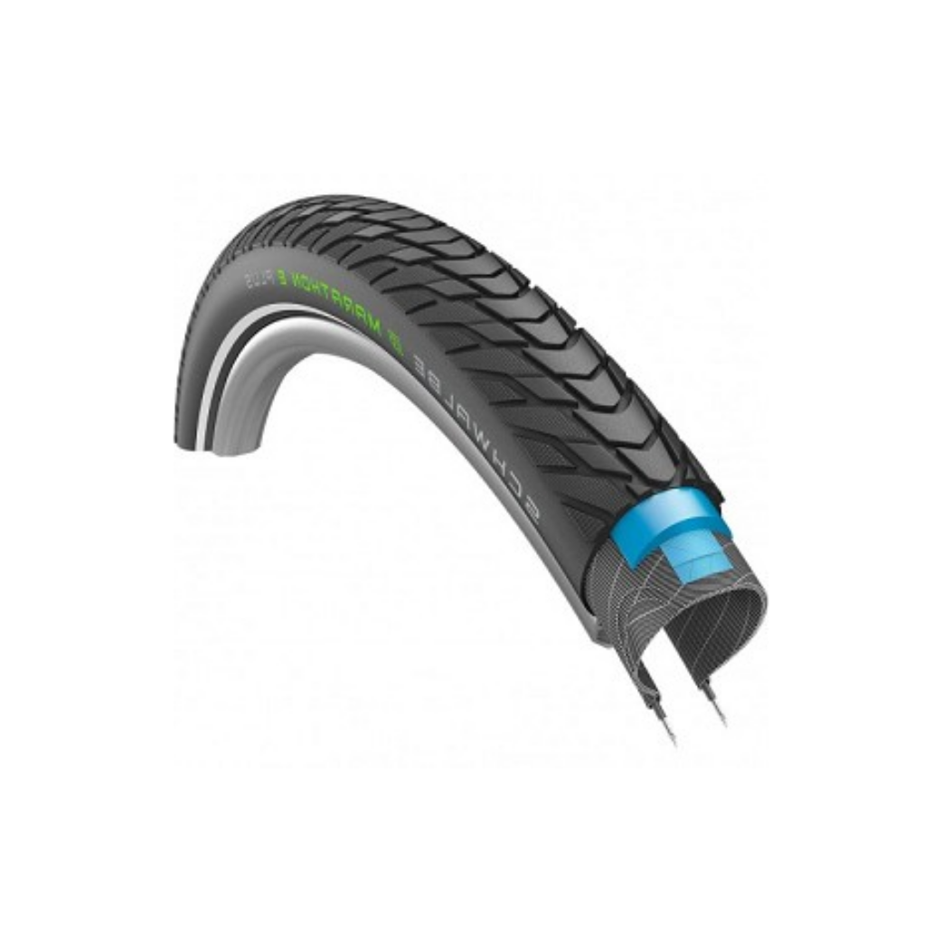 Schwalbe Marathon E-Plus  (K-guard 5mm anti-crevaison), Noir avec reflet, 28x1.40 ETRTO 37-622