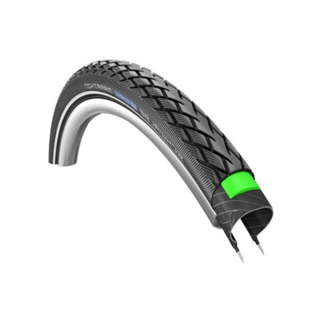 Schwalbe Marathon (Greenguard 3mm anti-puncture), Black with reflection, 28x1.50, ETRTO 40-622