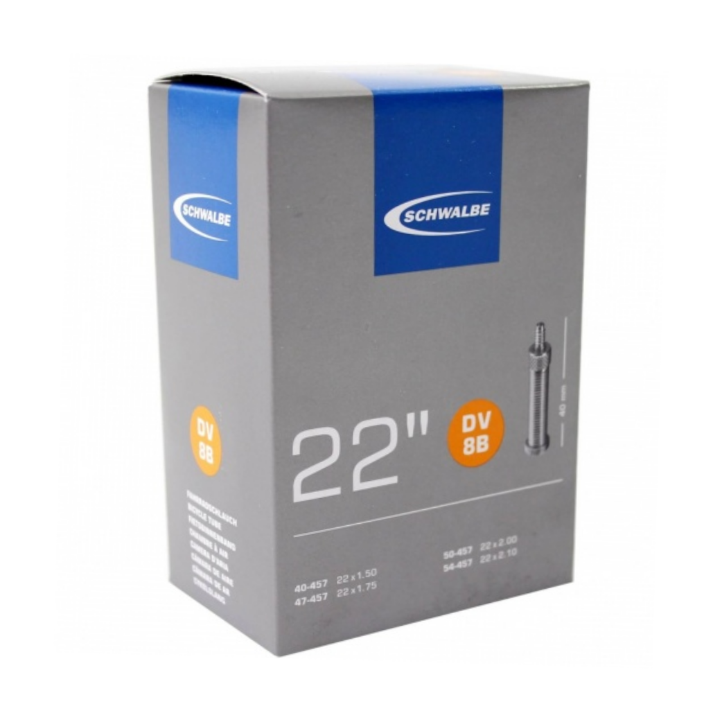 Chambre à air Schwalbe 22x1,75/2,10 ETRTO 40/52-457, Dunlop Blitz/Holland DV8 40mm